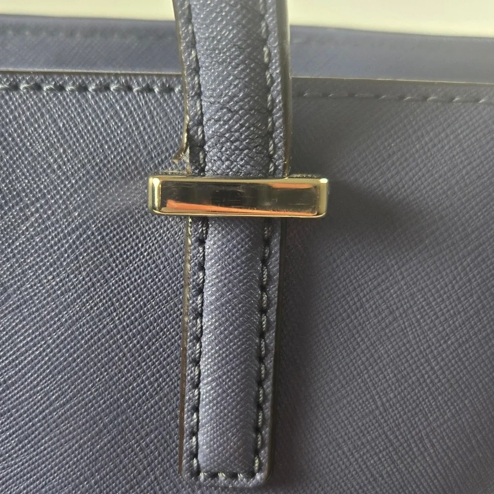 Kate Spade Tote Bag Women Large Blue Saffiano Leather Shoulder Bag Designer